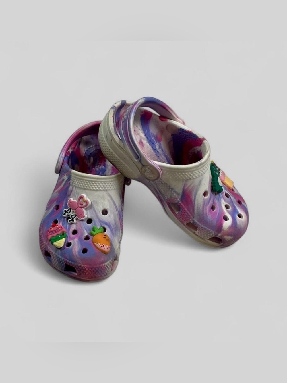 Crocs Toddler Size 9 Classic Marbled Clogs Colorful Comfort Sandals Kidcore